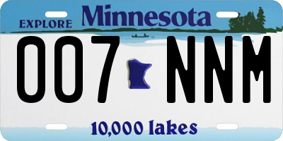 MN license plate 007NNM