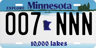MN license plate 007NNN