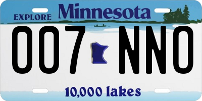 MN license plate 007NNO