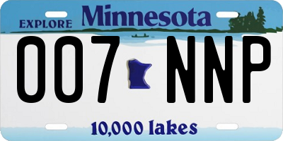 MN license plate 007NNP
