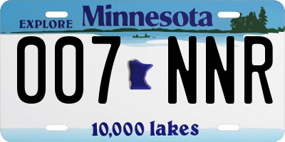 MN license plate 007NNR