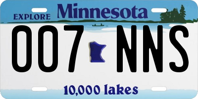 MN license plate 007NNS