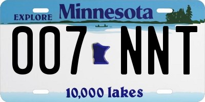MN license plate 007NNT