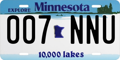 MN license plate 007NNU