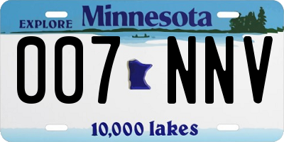 MN license plate 007NNV