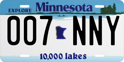 MN license plate 007NNY