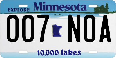 MN license plate 007NOA