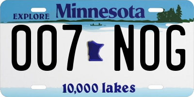 MN license plate 007NOG
