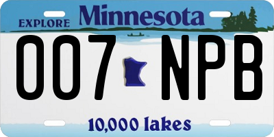 MN license plate 007NPB