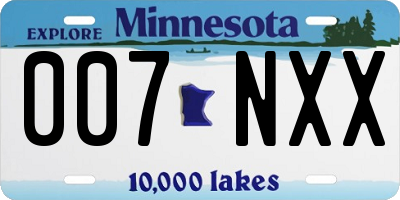 MN license plate 007NXX