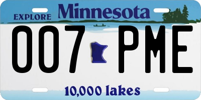 MN license plate 007PME