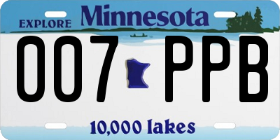 MN license plate 007PPB
