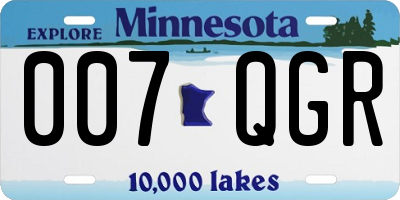 MN license plate 007QGR