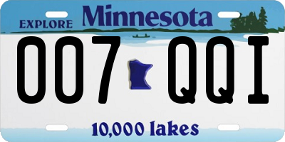 MN license plate 007QQI