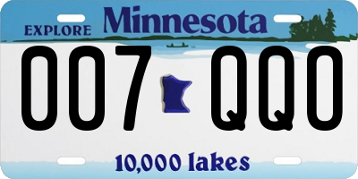MN license plate 007QQO