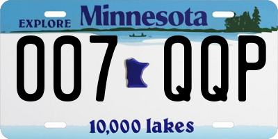 MN license plate 007QQP