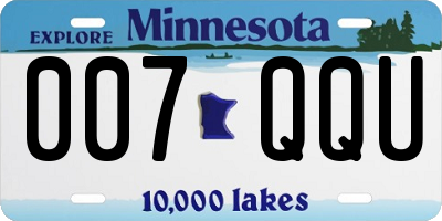 MN license plate 007QQU