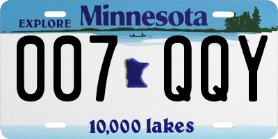 MN license plate 007QQY