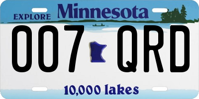 MN license plate 007QRD
