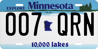 MN license plate 007QRN