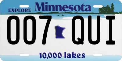 MN license plate 007QUI