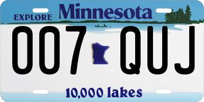 MN license plate 007QUJ