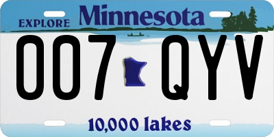 MN license plate 007QYV