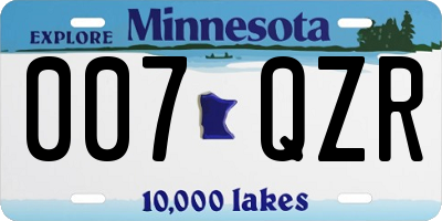 MN license plate 007QZR