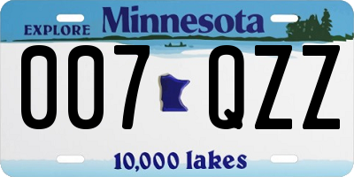 MN license plate 007QZZ
