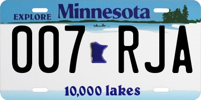 MN license plate 007RJA