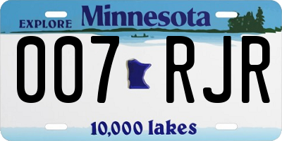 MN license plate 007RJR