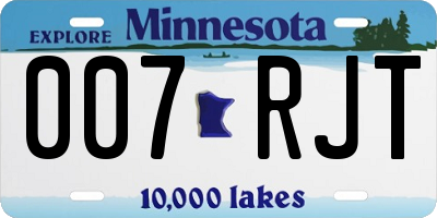 MN license plate 007RJT