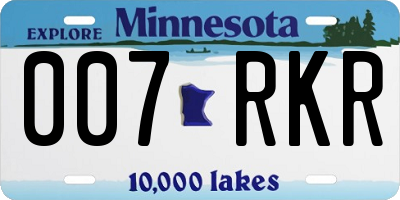 MN license plate 007RKR