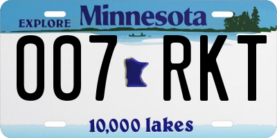 MN license plate 007RKT