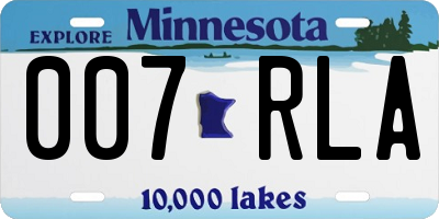 MN license plate 007RLA