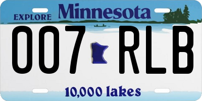MN license plate 007RLB