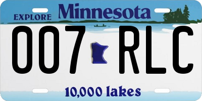 MN license plate 007RLC