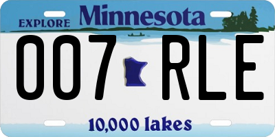 MN license plate 007RLE