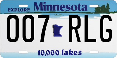 MN license plate 007RLG