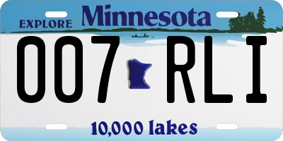 MN license plate 007RLI