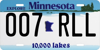 MN license plate 007RLL