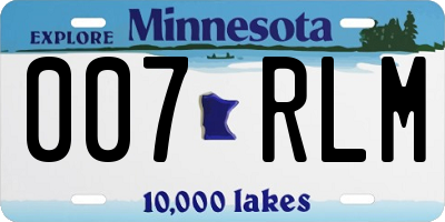 MN license plate 007RLM