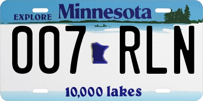 MN license plate 007RLN