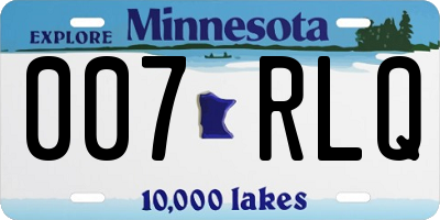 MN license plate 007RLQ