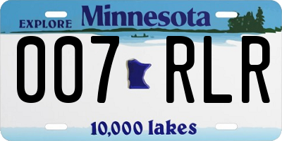 MN license plate 007RLR