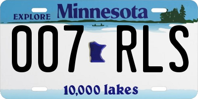 MN license plate 007RLS