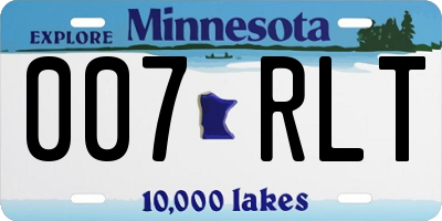 MN license plate 007RLT