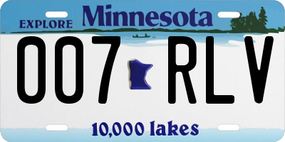 MN license plate 007RLV
