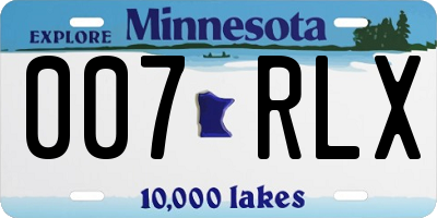 MN license plate 007RLX