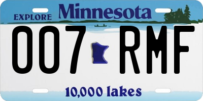 MN license plate 007RMF